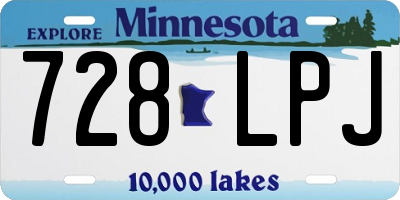 MN license plate 728LPJ