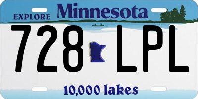 MN license plate 728LPL