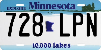 MN license plate 728LPN