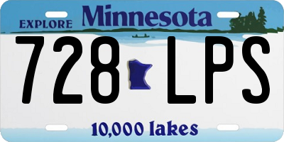 MN license plate 728LPS