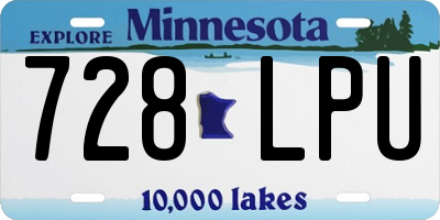 MN license plate 728LPU
