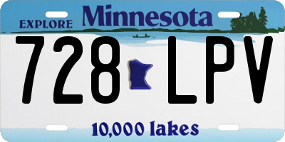 MN license plate 728LPV