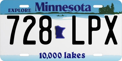 MN license plate 728LPX