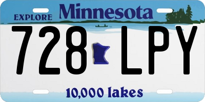 MN license plate 728LPY