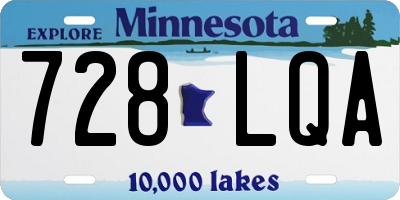 MN license plate 728LQA