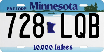 MN license plate 728LQB