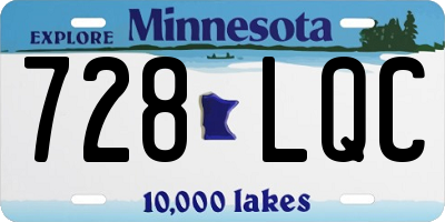 MN license plate 728LQC
