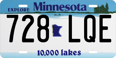 MN license plate 728LQE
