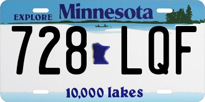 MN license plate 728LQF