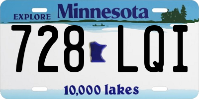 MN license plate 728LQI