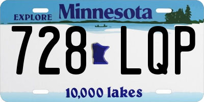 MN license plate 728LQP