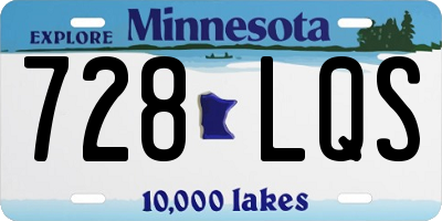 MN license plate 728LQS