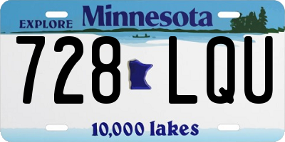 MN license plate 728LQU