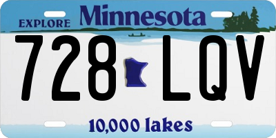 MN license plate 728LQV