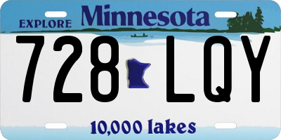 MN license plate 728LQY