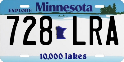 MN license plate 728LRA