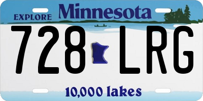 MN license plate 728LRG