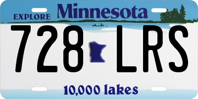 MN license plate 728LRS