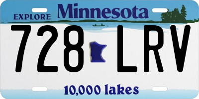 MN license plate 728LRV