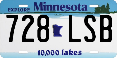 MN license plate 728LSB