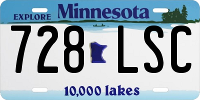 MN license plate 728LSC