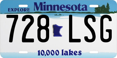 MN license plate 728LSG