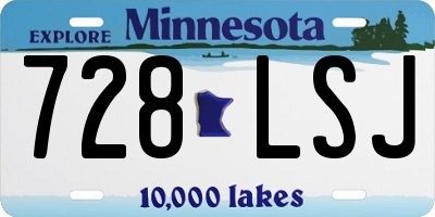 MN license plate 728LSJ