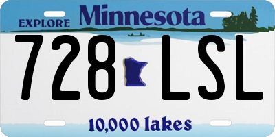 MN license plate 728LSL