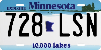 MN license plate 728LSN
