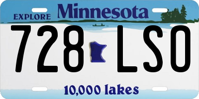 MN license plate 728LSO