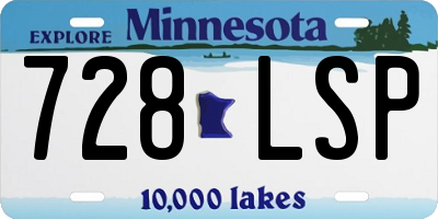 MN license plate 728LSP