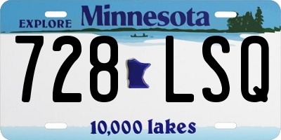 MN license plate 728LSQ
