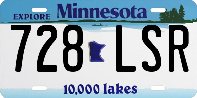 MN license plate 728LSR