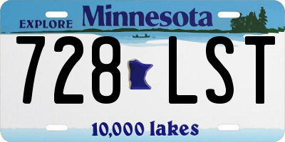 MN license plate 728LST