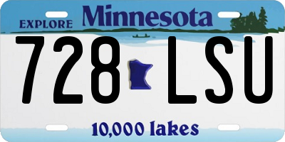 MN license plate 728LSU