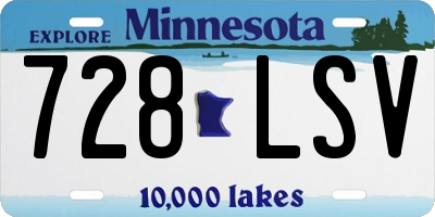 MN license plate 728LSV