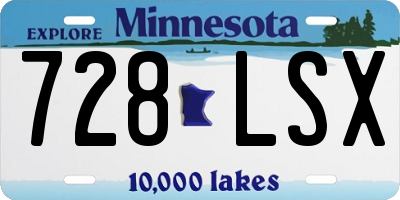 MN license plate 728LSX