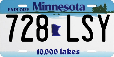 MN license plate 728LSY