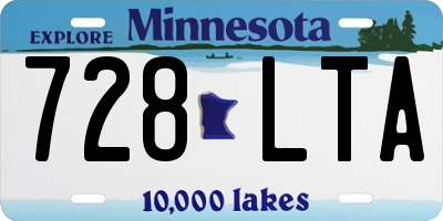 MN license plate 728LTA