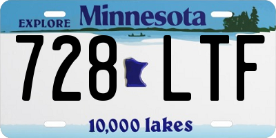 MN license plate 728LTF
