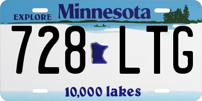 MN license plate 728LTG