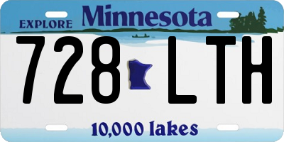 MN license plate 728LTH