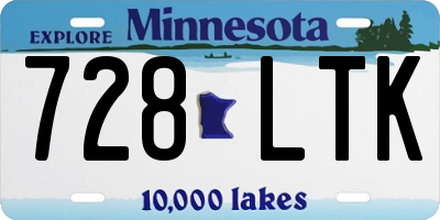 MN license plate 728LTK