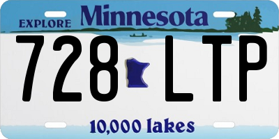 MN license plate 728LTP