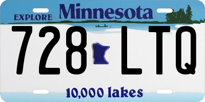 MN license plate 728LTQ