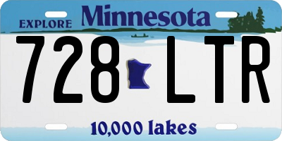 MN license plate 728LTR
