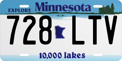 MN license plate 728LTV