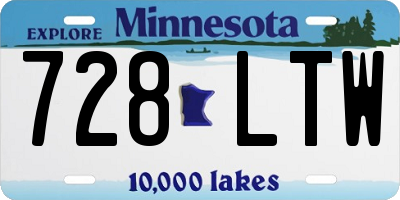 MN license plate 728LTW