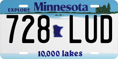 MN license plate 728LUD