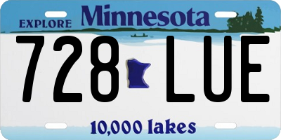 MN license plate 728LUE